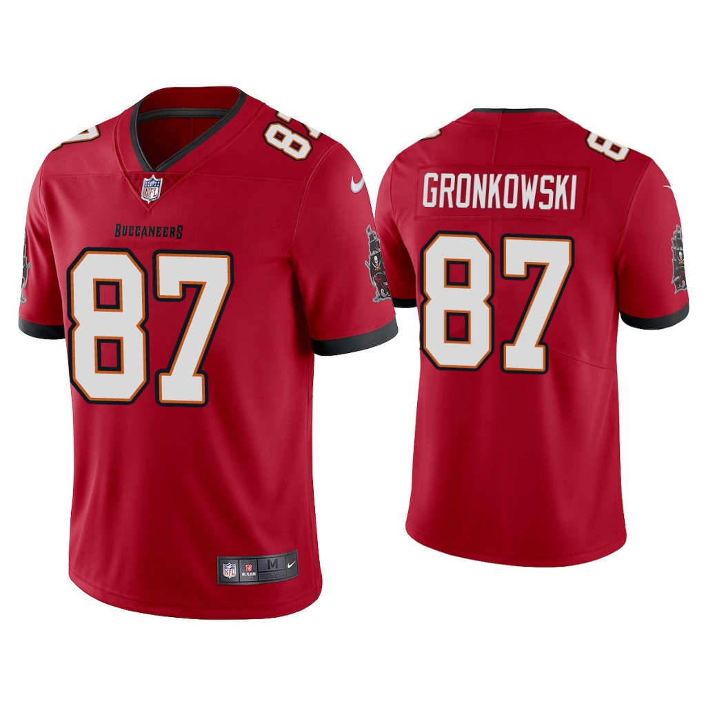 Men Tampa Bay Buccaneers #87 Rob Gronkowski Vapor Limited Red NFL Jerseys